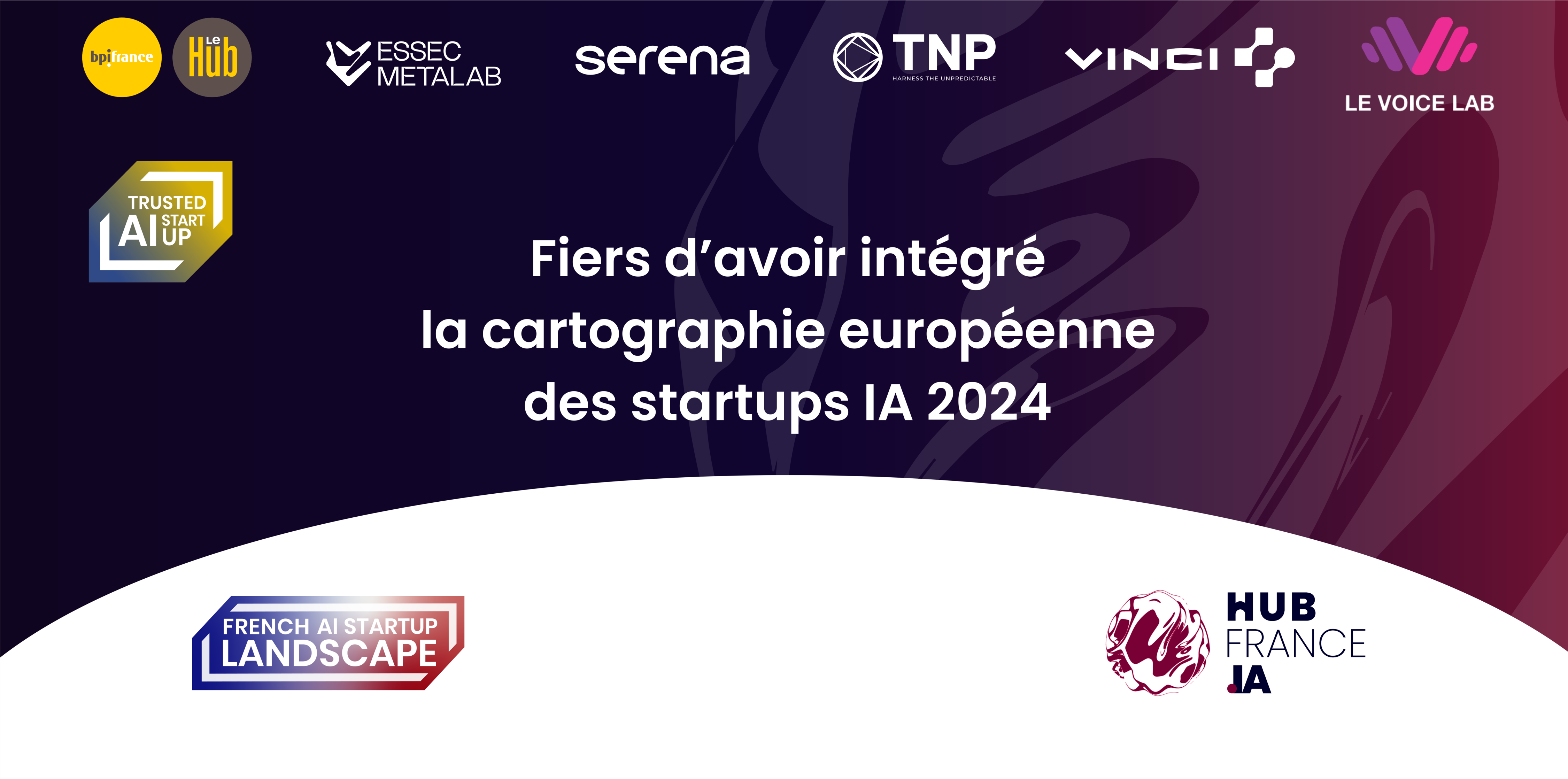 We are proud to be part of the map of European start-ups in AI 2024! Thank you to Caroline Chopinaud, Chloé Plédel and everyone at the Hub FranceIA for your work in promoting the French ecosystem 🥖 🇫🇷 🥂 We would also like to thank the committee of experts made up of Bpifrance Le Hub (Grégoire Souloy), Serena VC (Raphaël Wat and Matthieu Lavergne), Le Voice Lab (Consuelo Innocenti), VINCI Construction (Camille Vaneenoge), ESSEC Metalab (Benoit Bergeret (Ben)) and TNP Consultants (Frédéric PORTA).