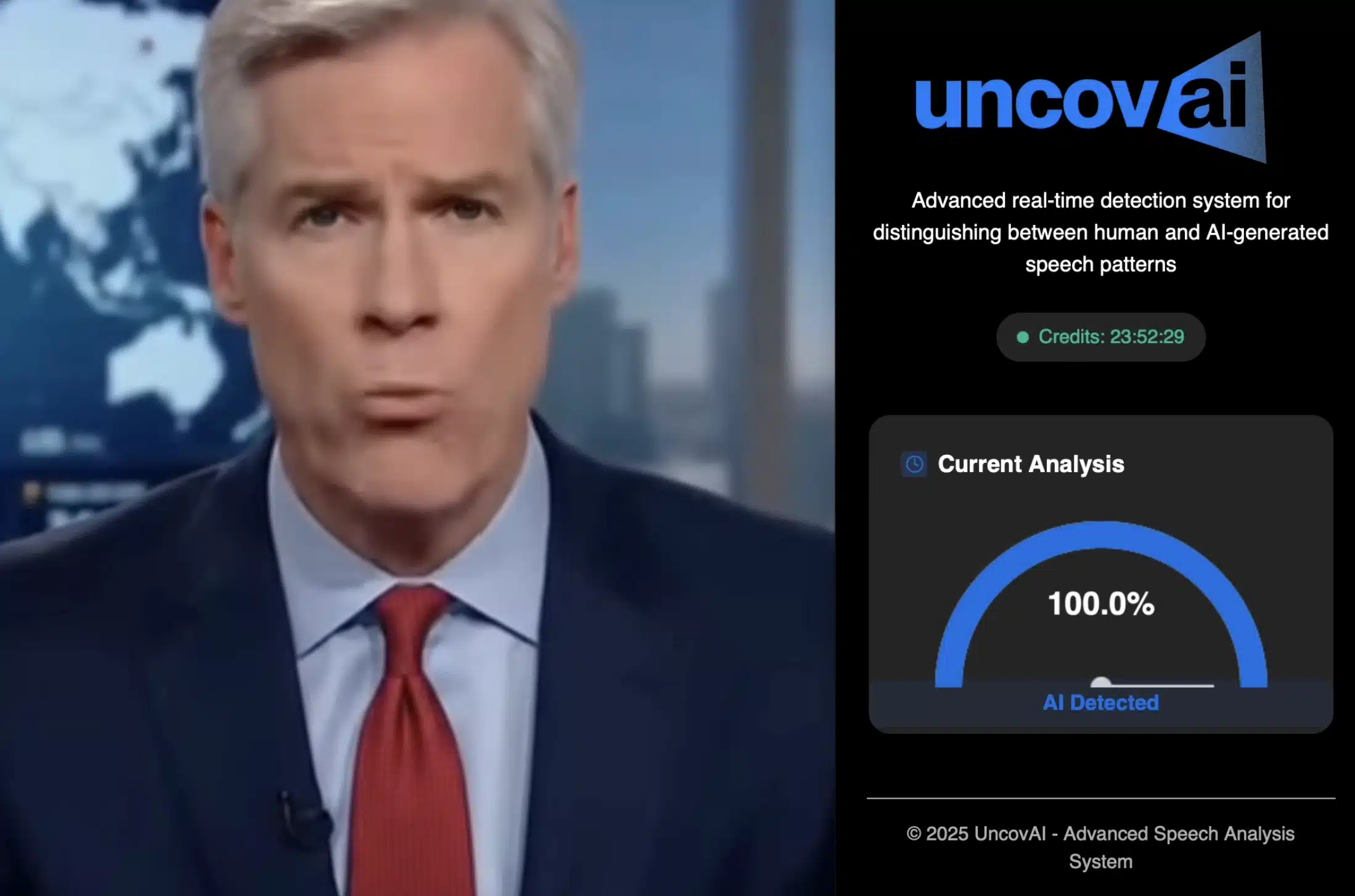 AI Audio Authentication for Zoom Meetings</p>
<p>This Zoom application automatically detects artificially generated or manipulated audio during your meetings. When activated, the app deploys a specialized bot that joins your Zoom session and continuously analyzes audio streams in real-time.</p>
<p>Key Features:<br />
Real-time audio analysis during live Zoom meetings<br />
Detection of AI-generated speech, voice cloning, and audio deepfakes<br />
Confidence scoring system that displays prediction accuracy percentages<br />
Automated bot deployment - no manual setup required during meetings<br />
Non-intrusive monitoring that doesn't disrupt your meeting flow<br />
Powered by Uncovai's trained detection models</p>
<p>How It Works:</p>
<p>The application integrates directly with your Zoom environment. Once enabled, it automatically joins meetings as a participant bot and begins analyzing the live audio feed only. Currently, we focus exclusively on audio analysis and do not process transcripts or other media. The system generates confidence scores to help you identify potentially synthetic or manipulated audio content. Video analysis is coming soon!</p>
<p>Use Cases:<br />
Ideal for organizations conducting sensitive business meetings, interviews, legal proceedings, or any scenario where audio authenticity verification is important. Particularly valuable for remote work environments where voice verification adds an extra layer of security.</p>
<p>This tool helps maintain meeting integrity by providing transparent audio authentication without requiring technical expertise from users. UncovAI. CEO FRAUD, Deepfake audio, bank banque, customer protection, 