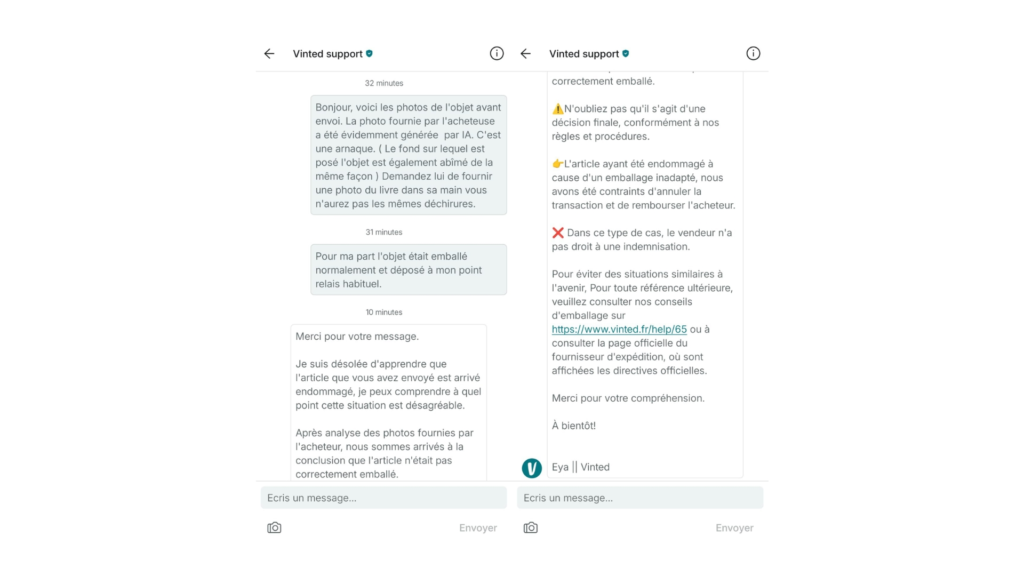 AI generated refund fraud workflow diagram showing how fake damage photos beat ecommerce dispute systems