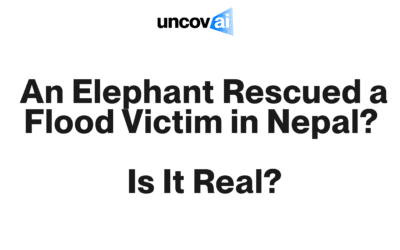An Elephant Rescued a Flood Victim in Nepal? Is It Real?