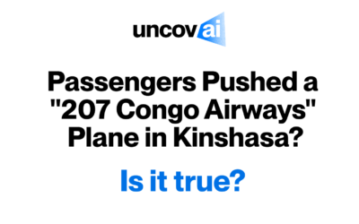 Passengers Pushed a “207 Congo Airways” Plane in Kinshasa? Is It True?
